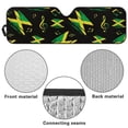 thumbnail image 7 of Psesaysky Windshield Sun Shade Compatible with Car SUV Off-road Vehicle 52.95"x16.14" Folding Front Window Sun Shade for Car Accessories (Jamaican Flag Music Notes), 7 of 7