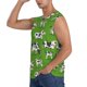 thumbnail image 3 of Balery Cows With Calfs Green Camisetas sin mangas para hombre, absorbe la humedad y protege contra el mal olor.-XX-Large, 3 of 7