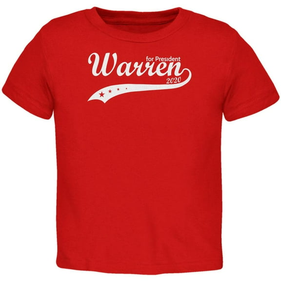 Election 2020 Elizabeth Warren For President Swoosh Toddler T Shirt Red 2T