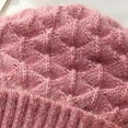 thumbnail image 5 of Xfvqtps Womens 2 PCS Beanie Scarf Integrated Knitted Crochet Solid Color Cuffed Thickened Windproof Coldproof Warm Outdoor Cycling Winter Hat Scarf Set White+Pink, 5 of 8