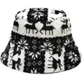 thumbnail image 5 of CoCopeaunts Bucket Hat for Women Warm Autumn Winter Hat Christmas Style Deer Pattern Men Fisherman Hat Outdoor Fashionable, 5 of 8