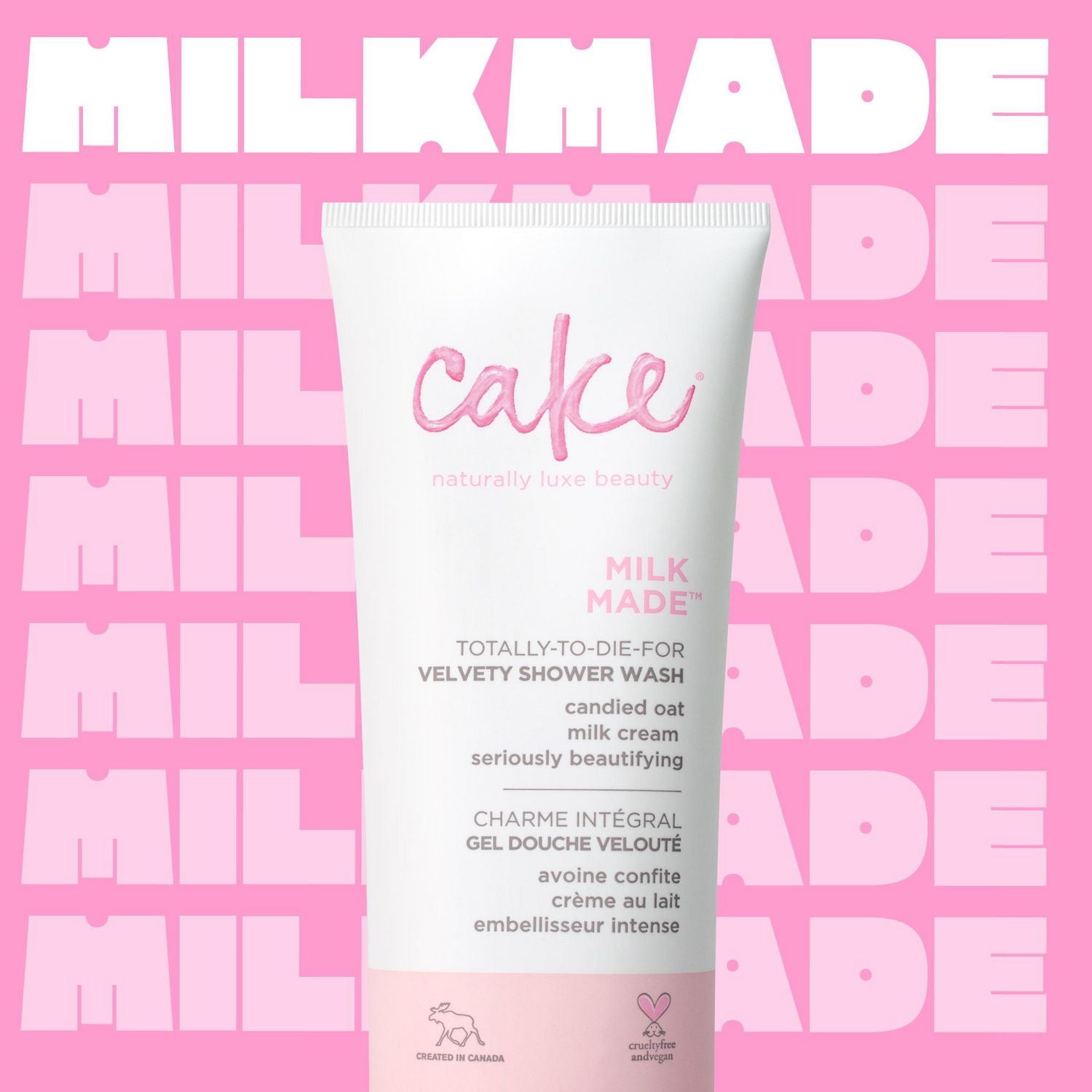 Cake Beauty Velvety Body Wash, Milk Made – Cleansing & Moisture Rebalancing – For Dry Skin – Oat Kernal Extract, Coconut Oil & Marshmallow Root Extract – 200 mL, Moisture Rebalancing Body Wash