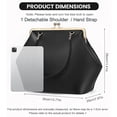 thumbnail image 4 of SQDWYGUO Kiss Lock Frame Handbag, PU Leather Shoulder Tote Bag Messenger Hobo Clutch Purse for Women Formal Work Leisure,Pure Black,1, 4 of 7