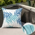 thumbnail image 7 of BingTong Tropical Palm Leaf Throw Pillow Cover, Summer Botanical Print Square Outdoor Cushion Slip, Zippered Weather Resistant Decorative Pillow Case for Patio, Beach & Poolside C, 7 of 7