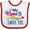 White and Red, variant on Inktastic My Nana and Papa Love Me with Hearts Boys or Girls Baby Bib