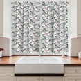 thumbnail image 2 of Ambesonne Poppy Flower Kitchen Curtains, Blooming Floral Design, 55"x39", Multicolor, 2 of 3