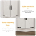 thumbnail image 6 of Vabches Farmhouse 64.8'' Tall Corner Cabinet with 4 Doors and 5 Storage Shelves for Kitchen, Living Room, White, 6 of 12