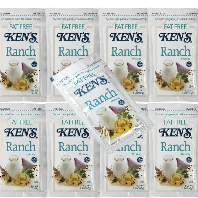 Ken's Fat Free Ranch Dressing Packets, Salad Dressing To Go