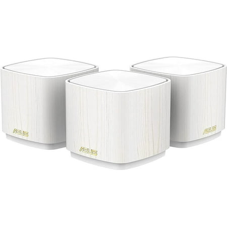 UPC: 0192876711903 | ASUS ZenWiFi AX Mini Whole Home Dual Band Mesh WiFi 6 System (XD4) – 3 Pack Special Wood Pattern  Coverage up to 4800 sq.ft & 25+ Devices  1800Mbps  AiMesh  Parental Controls  Easy Setup