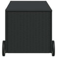 thumbnail image 5 of vidaXL Garden Storage Box with Wheels Black 50.2 Gal Poly Rattan, 5 of 10