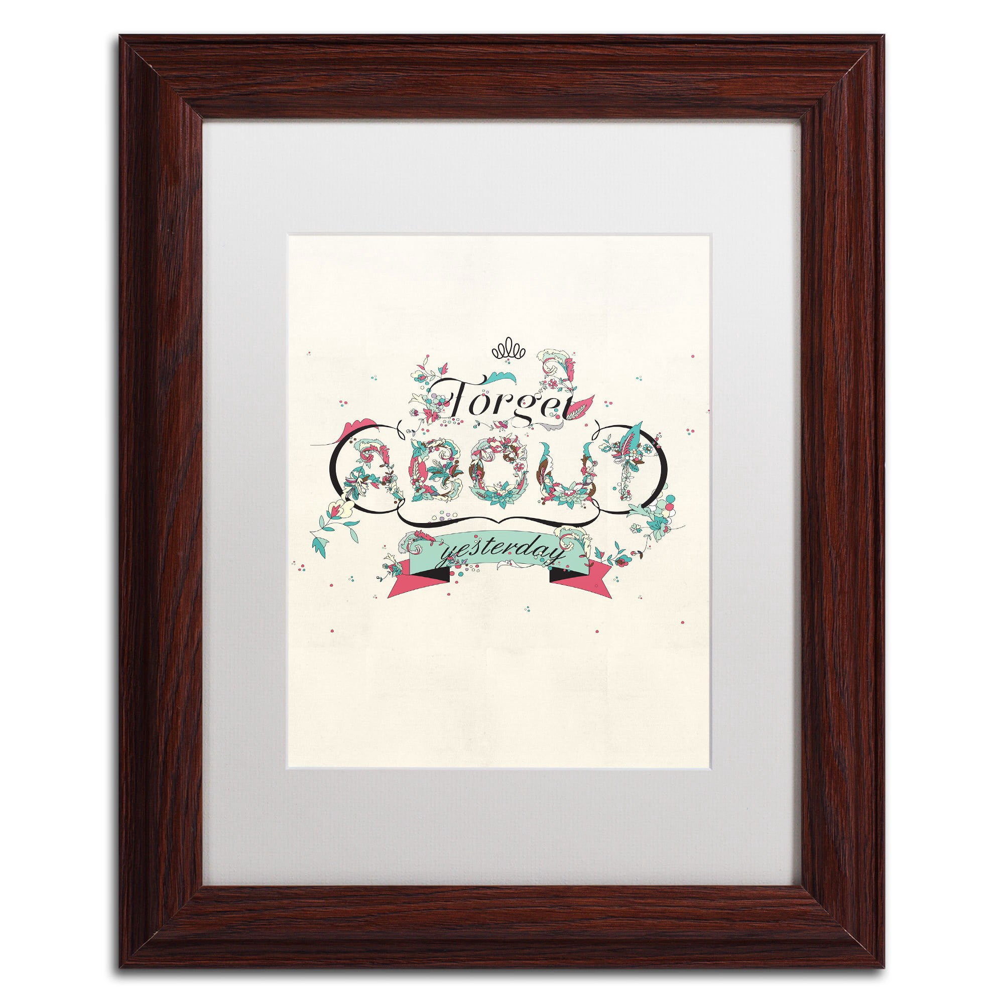 Trademark Fine Art "A New Day" Canvas Art by Kavan & Co White Matte, Black Frame
