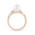 thumbnail image 2 of ANGARA South Sea Cultured Pearl Ring with Wing Motifs in 14K Rose Gold for Women | June Birthstone, Birthday, Anniversary, Jewelry Gift for Women | Pearl Ring, 2 of 9