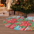 thumbnail image 6 of Sikiie Winter Birds on the Fence 30-48 inches {designName} Print Christmas Tree Skirt Snowman Xmas Tree Skirt with Edge Christmas Decorations for Holiday Party48", 6 of 7