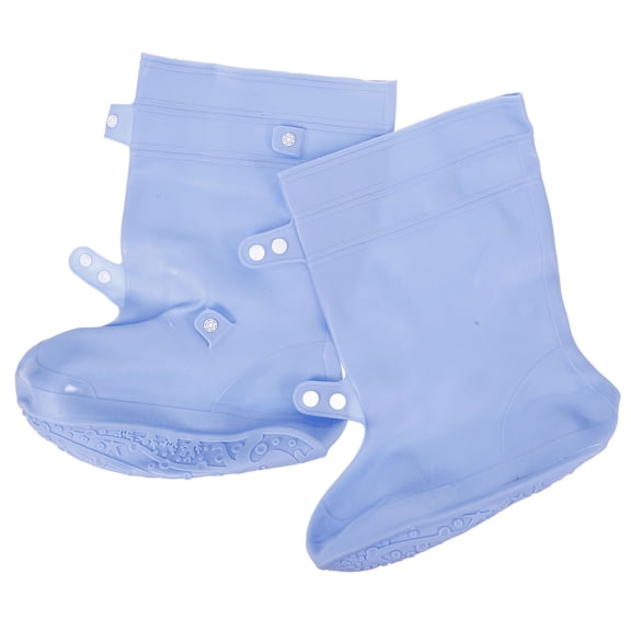 LOLIPPYY 1Pair Reusable Sky Blue Boot Protectors with Tear Resistant Rubber for Rain and Snow