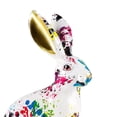 thumbnail image 2 of Modern Rabbit Statue Colorful Painted figurine rabbit Rabbit decor home Ornament Resin Bunny Model, 2 of 8