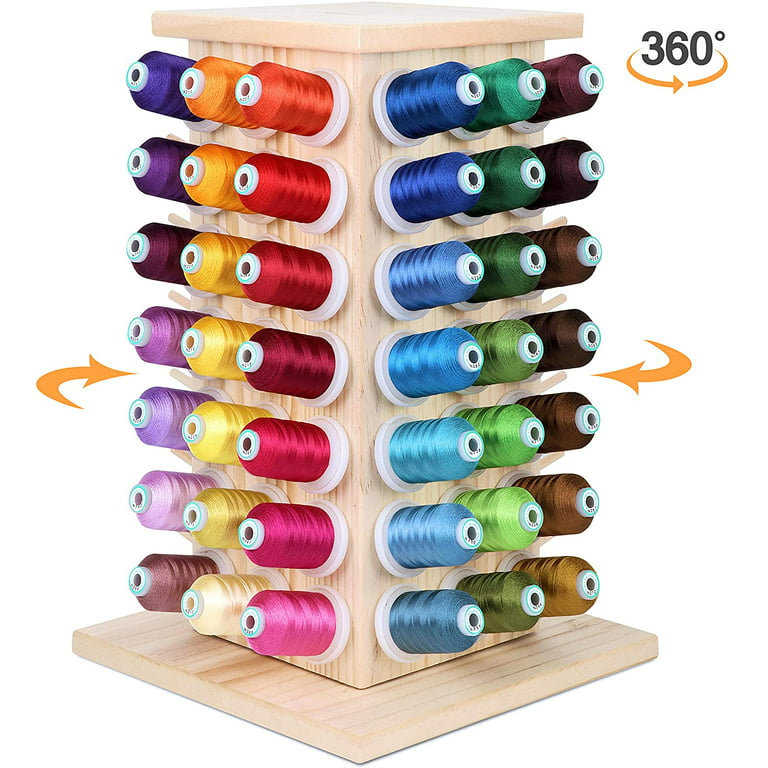 60-spool Wooden Thread Holder, Foldable Sewing Embroidery Thread Rack,  Hairband Storage Rack, Baking Tool Organizer, Organizing Sewing Embroidery  Braiding And Baking Supplies, Available With/without Hanging Hooks, Ideal  Gift For Halloween Christmas New