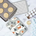 thumbnail image 5 of Yayeee Pot Holders Kitchen Heat Resistant with Pocket 7"x9.8" Cotton Oven Cooking Hot Pads, Cartoon Orange Houses, 5 of 7