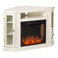 thumbnail image 1 of SEI Furniture Claremont Storage Engineered Wood Smart Corner Fireplace in Ivory, 1 of 5