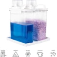 thumbnail image 2 of 68oz Laundry Detergent Container, 2 Pack Plastic Liquid Detergent Dispenser for Laundry Room Powder,Soap,Fabric Softener, Scent Beads Storage and Organization,with 5 Labels,1 Tray.(2, 68oz), 2 of 8