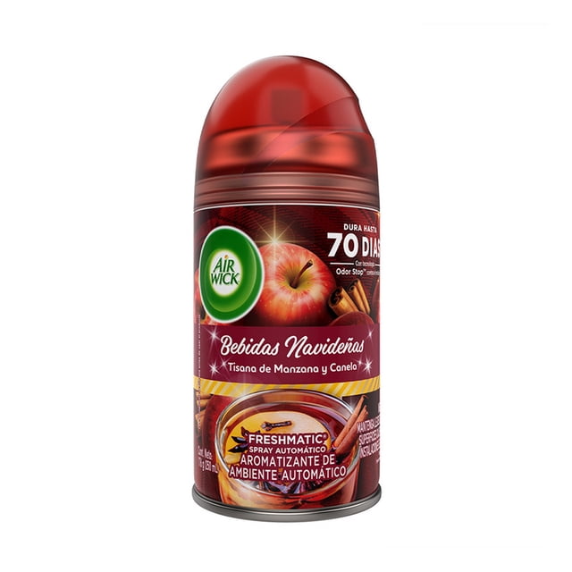 Air Wick Aromatizante de ambiente automático repuesto Tisana de Manzana Canela 250 mL