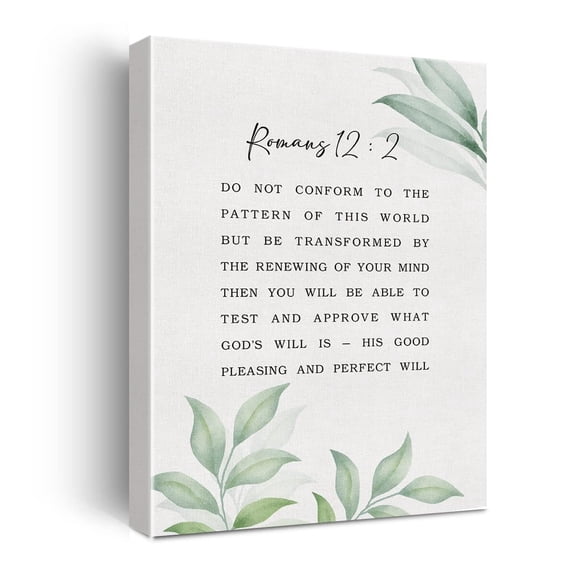 Bible Verse Canvas Print Decor Do Not Conform to the Pattern of This World Romans 12 : 2 Wall Painting Posters Artwork Modern Home Office Decoration
