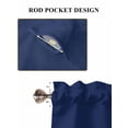 thumbnail image 6 of Navy Blue Pure Color Bathroom Window Curtain, Aesthetics Contemporary Luxury Light Filtering Coffee Kitchen Curtains, Bedroom Living Room Curtains 2 Panel 84"x45", 6 of 6
