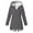 Dark Gray, variant on Womens Coats Outerwear Winter Women's Windproof Plush Insulation Long Sleeved Hooded Casual Coat
