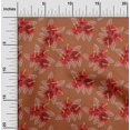 thumbnail image 1 of oneOone Georgette Viscose Fabric Leaves & Floral Artistic Sashiko Print Fabric BTY 42 Inch Wide, 1 of 4