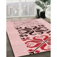 thumbnail image 2 of Ahgly Company Indoor Rectangle Patterned Valentine Red Area Rugs, 2' x 4', 2 of 6