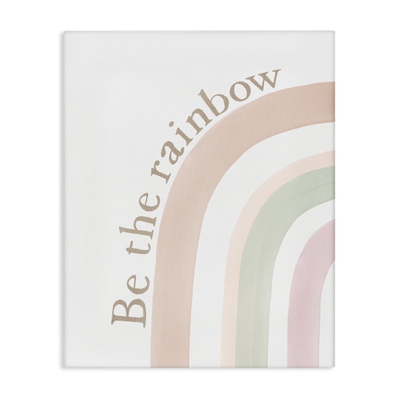 Stupell Industries Minimalist Be The Rainbow Pastel Canvas Art, 24 x 30, by Sisi and Seb
