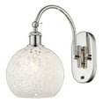 thumbnail image 4 of 518-1W-AC-G1216-8WM Innovations Lighting White Mouchette - 1 Light Arm Swivels Side to Side Wall Sconce In Modern Style-13.5 Inches Tall and 8 Inches, 4 of 7