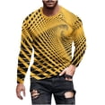 thumbnail image 2 of Blusas y camisas de manga larga con cuello redondo para hombre, blusa informal de manga larga con cuello redondo y estampado., 2 of 5