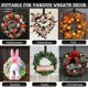 thumbnail image 5 of Percha de corona decorativa de Pascua para puerta de entrada, adorno de metal para colgar sobre la puerta, con un solo gancho, para Navidad, Halloween, 5 of 5