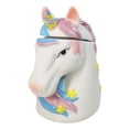 thumbnail image 2 of Sacred Purity White Unicorn With Rainbow Mane Horn Ceramic Cookie Jar Figurine, 2 of 9