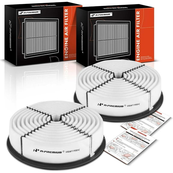 A-Premium 2-PC Engine Air Filter Compatible with Lexus LS400 1990-2000, Replace# 1780150010