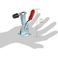 thumbnail image 5 of 4pcs Hand Tool 201B Toggle Clamp 198Lbs Antislip Red Horizontal Clamp 201-B Quick Release Tool, 5 of 7