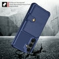 thumbnail image 6 of Dteck Magnetic Leather Wallet Case for Samsung Galaxy S24 FE,Shockproof Silicone Case Card Slots Holder Leather Flip Stand Cover for Samsung Galaxy S24 FE,Darkblue, 6 of 6