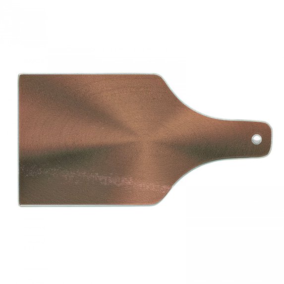 Abstract Cutting Board, Realistic Circular Texture Image Optical Motion Business Modern Digital Print, Decorative Tempered Glass Cutting and Serving Board, Wine Bottle Shape, Rose Brown, by Ambesonne