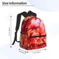 thumbnail image 4 of Vsdgher Autumn Maple Leaves Print Unisex Large Capacity Bookbag Schoolbag Casual Daypack for High School/College/Teens/Travel/Work, 4 of 8