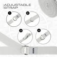 thumbnail image 4 of RDX 8ft Yoga Strap with D-Ring Buckle, Durable Polyester Cotton Adjustable Belts for Stretching, GR, 4 of 8