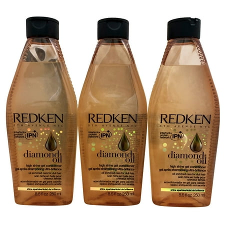 Redken Diamond Oil High Shine Gel Conditioner 8.5 oz Set of 3