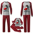 thumbnail image 5 of Uaswgudfs Christmas Pajama Set, Happy Holidays Fam Plaid Long Sleeve Top & Pants, Family Matching Loungewear Sleepwear - Walmart Popular Festive Pajamas, 5 of 5