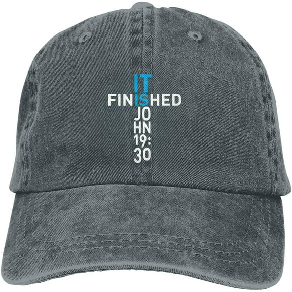 It is Finished John 19:30 Christian Cowboy Hat Cotton Hat Men Women Baseball Cap Dad Hat Adjustable Plain Cap