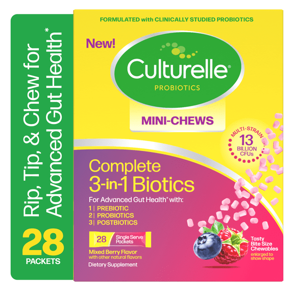 Culturelle Complete 3-in-1 Biotics Mini Chews 28ct