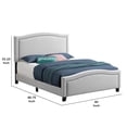 thumbnail image 5 of Fabric Upholstered Curved Design Eastern King Bed, Beige- Saltoro Sherpi, 5 of 5