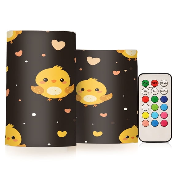 BZSMCE Flameless Candles LED Lights Cute Yellow Chicken Baby Creativity Battery Candles