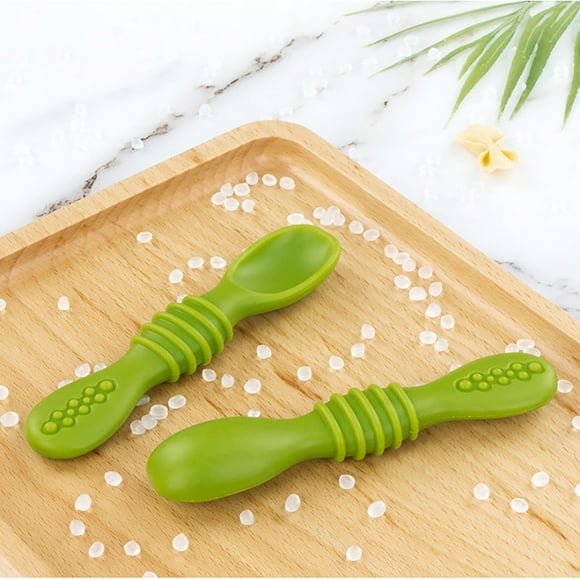 Riforla Food Grade Silicone Soft Spoon Easy to Use Baby Feeding Spoon Durable Flexible Perfect for Infants Toddlers Dishwasher DIY Silicone Mould