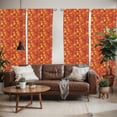 thumbnail image 2 of Ambesonne Orange Window Curtains, Nature Designs, Each 28" W x 84" L, Burnt Orange, 2 of 5