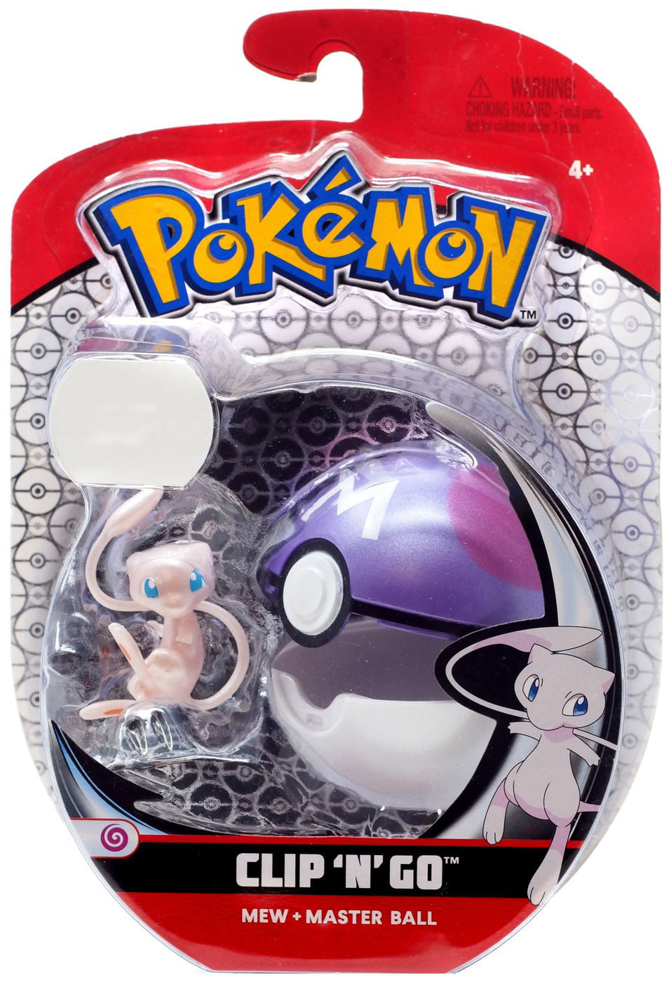 Pokemon Clip N Go Mew Master Ball Figure Set Walmart Com