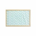 thumbnail image 1 of Floral Wall Art with Frame, Hand Drawn Sketchy Interpretation of Wildflowers on a Plain Background, Printed Fabric Poster for Bathroom Living Room, 35" x 23", Cadet Blue White, by Ambesonne, 1 of 2